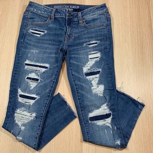 NWOT AEO destructed Jegging